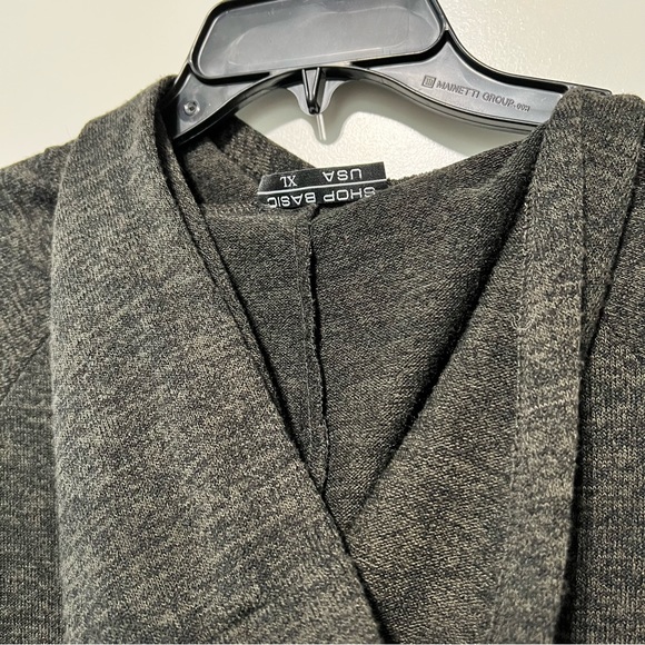 Shop Basic Button Detail Hooded Sweater, Grey - Picture 3 of 3